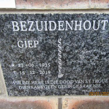 BEZUIDENHOUT Giep 1935-2019