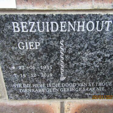 BEZUIDENHOUT Giep 1935-2019
