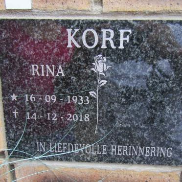 KORF Rina 1933-2018