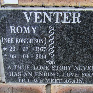 VENTER Romy nee ROBERTSON 1975-2014