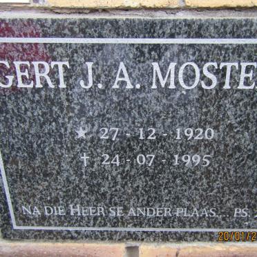 MOSTERT Gert J.A. 1920-1995