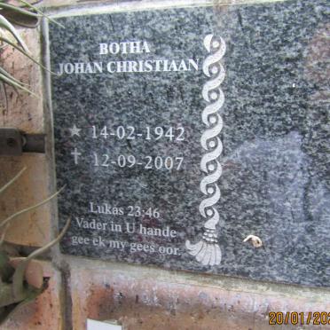 BOTHA Johan Christiaan 1942-2007