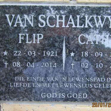 SCHALKWYK Flip, van 1921-2014 &amp; Cathy 1922-2015