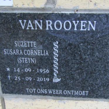 ROOYEN Suzette Susara Cornelia, van nee STEYN 1956-2019
