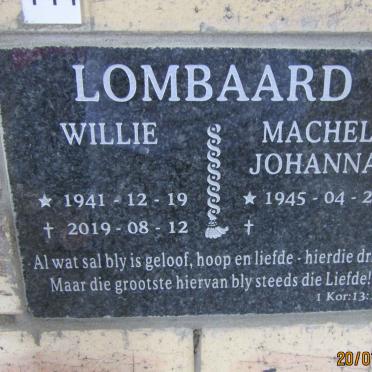 LOMBAARD Willie 1941-2019 &amp; Machel Johanna 1945-