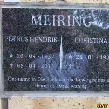 MEIRING Petrus Hendrik 1932-2013 &amp; Christina 1934-