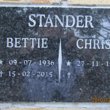 STANDER Chris 1934- &amp; Bettie 1936-2015