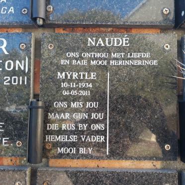 NAUDE Myrtle 1934-2011