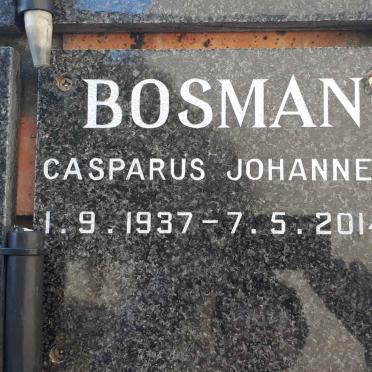 BOSMAN Casparus Johannes 1937-2014