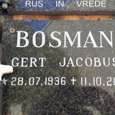 BOSMAN Gert Jacobus 1936-2014