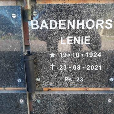 BADENHORST Lenie 1924-2021