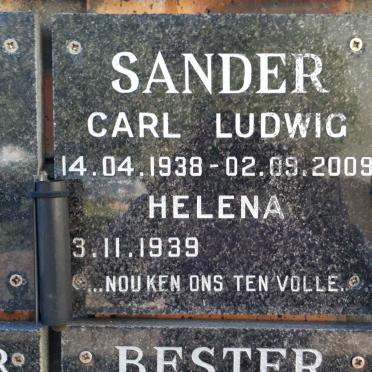 SANDER Carl Ludwig 1938-2009 &amp; Helena 1939-