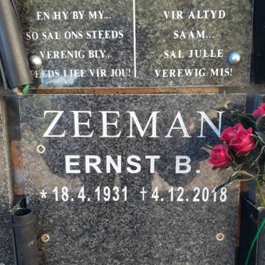 ZEEMAN Ernst B. 1931-2018