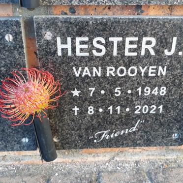 ROOYEN Hester J., van 1948-2021