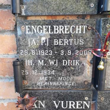 ENGELBRECHT A.P. 1923-2009 &amp; H.M.W. 1934-