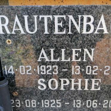RAUTENBACH Allen 1923-2001 &amp; Sophie 1925-2012