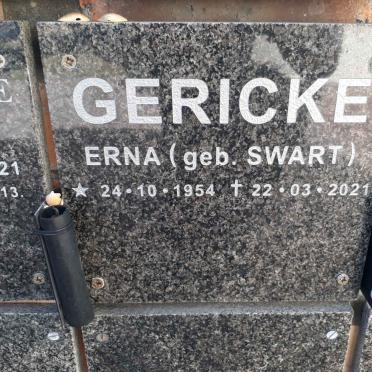 GERICKE Erna nee SWART 1954-2021