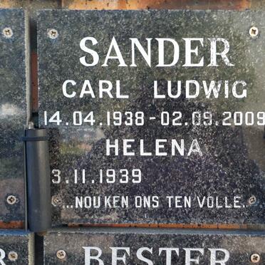 SANDER Carl Ludwig 1938-2009 &amp; Helena 1939-