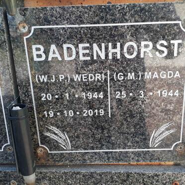 BADENHORST W.J.P. 1944-2019 &amp; G.M. 1944-