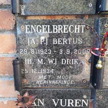 ENGELBRECHT A.P. 1923-2009 &amp; H.M.W. 1934-