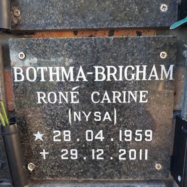 BRIGHAM Rone Carine, BOTHMA 1959-2011
