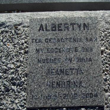 ALBERTYN Jeanetta Hendrina 1915-2004