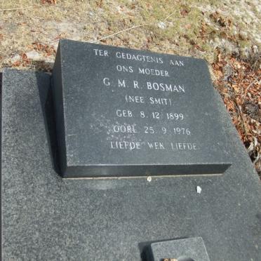 BOSMAN G.M.R. nee SMIT 1899-1976