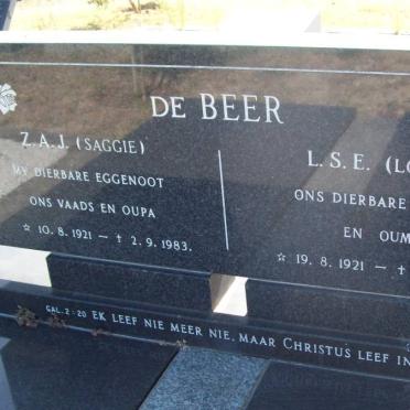 BEER Z.A.J., de 1921-1983 &amp; L.S.E. 1921-1998