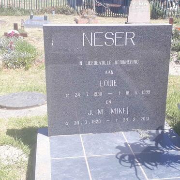 NESER J.M. 1928-2013 &amp; Louie 1930-1999
