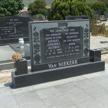 NIEKERK Andries Johannes Jacobus, van 1909-1990 &amp; Anna 1907-1982
