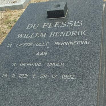 PLESSIS Willem Hendrik, du 1931-1992
