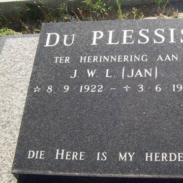 PLESSIS J.W.L., du 1922-1992