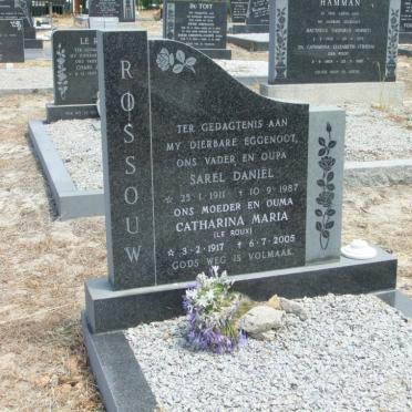 ROSSOUW Sarel Daniel 1911-1987 &amp; Catharina Maria LE ROUX 1917-2005