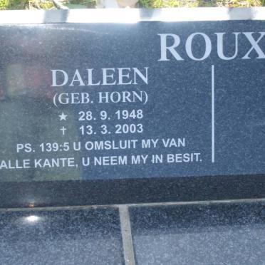 ROUX Daleen nee HORN 1948-2003