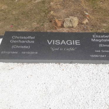 VISAGIE Christoffel Gerhardus 1944-2018 &amp; Elizabeth Magdalena GROENEWALD 1947-