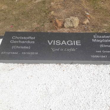 VISAGIE Christoffel Gerhardus 1944-2018 &amp; Elizabeth Magdalena GROENEWALD 1947-