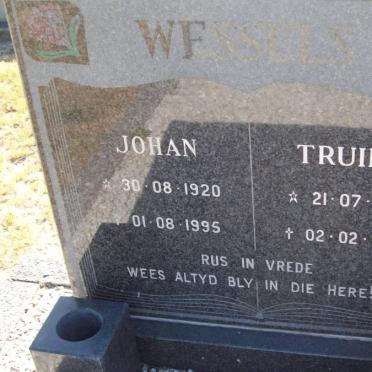 WESSELS Johan 1920-1995 &amp; Truida 1919-2007
