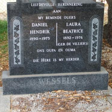 WESSELS Daniel Hendrik 1890-1975 &amp; Laura Beatrice DE VILLIERS 1892-1976