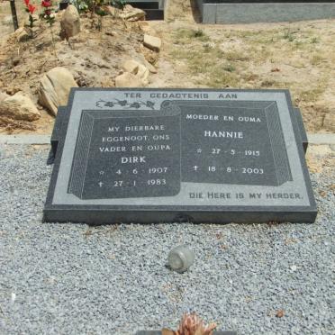 ? Dirk 1907-1983 &amp; Hannie 1915-2003