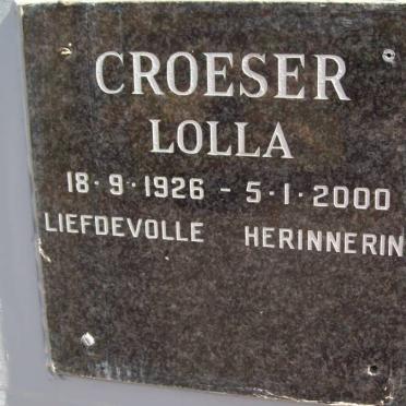 CROESER Lolla 1926-2000