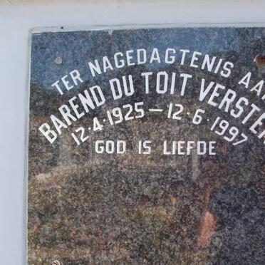 VERSTER Barend du Toit 1925-1997