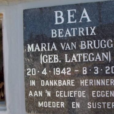 BRUGGEN Beatrix Maria, VAN nee LATEGAN 1942-2004