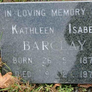 BARCLAY Kathleen Isabel 1879-1975
