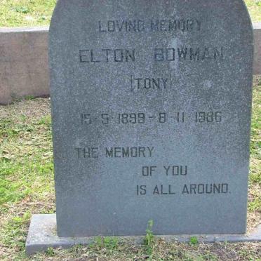 BOWMAN Elton 1899-1986
