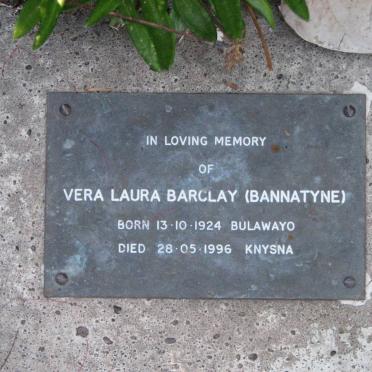 BARCLAY Vera Laura nee BANNATYNE 1924-1996