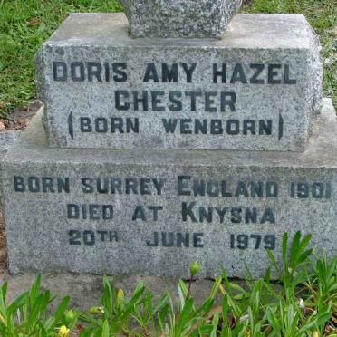 CHESTER Doris Amy Hazel nee WENBORN 1901-1979