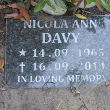 DAVY Nicola Ann 1965-2014