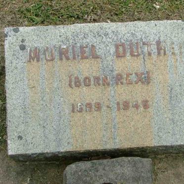 DUTHIE Muriel nee REX 1889-1946