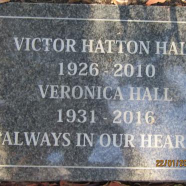 HALL Victor Hatton 1926 -2010 &amp; Veronica 1931-2016