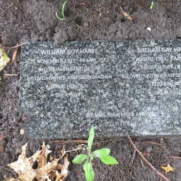 HARTE William Roy 1921-2012 &amp; Sheilah Gay 1923-2001